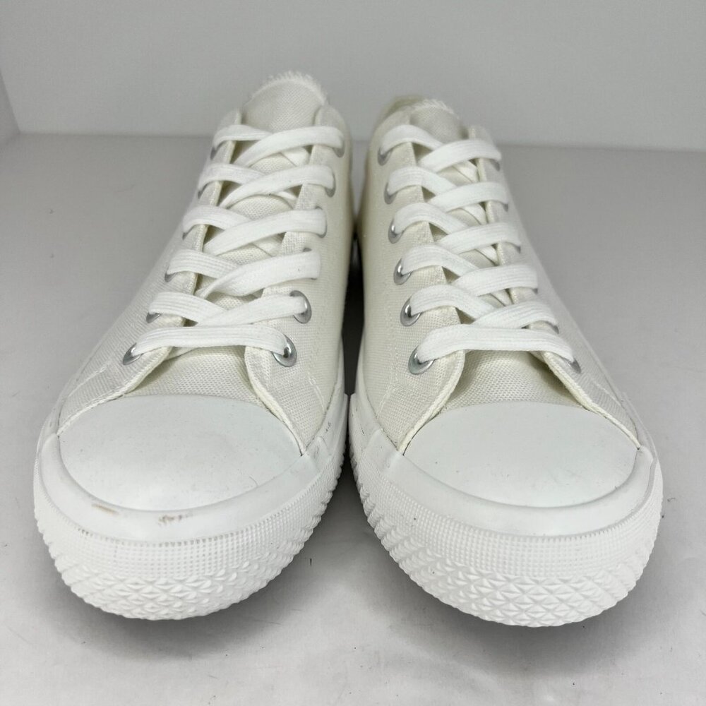 CG2B Womens Gage White Fabric Low Top Lace Up Casual Size 10 M Sneakers - Picture 3 of 10